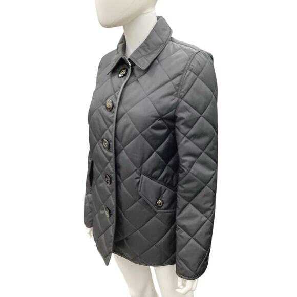 Coach Jacket Women’s Size M Quilted Logo Buttons Pockets Well Made &Classy Black - Picture 2 of 7